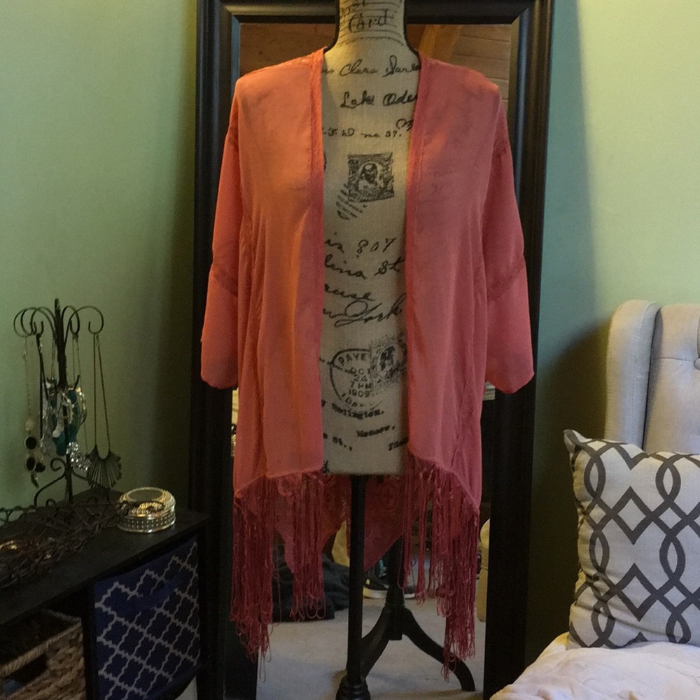 Lace and Fringe Kimono